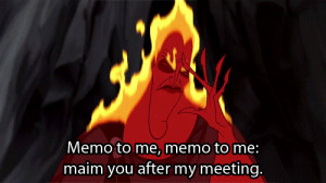 Hades: Just inform me the minute the Fates arrive. Panic: Oh, they ...
