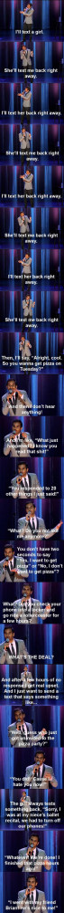 Aziz Ansari Stand Up On Texting a Girl That Doesn’t Text Back