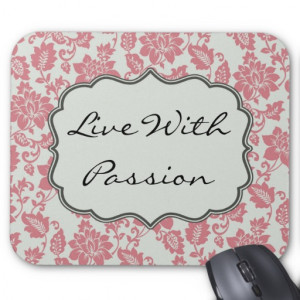 Vintage Pink Floral Inspirational Quote Mouse Pad
