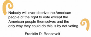 deprive the American people of the right to vote except the American ...