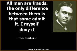Mencken: Fraud And The Human Condition