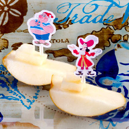 Captain Hook and Smee's Pear Pirate Boats