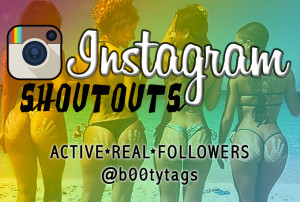 review for Instagram Shoutout – @B00tyTags