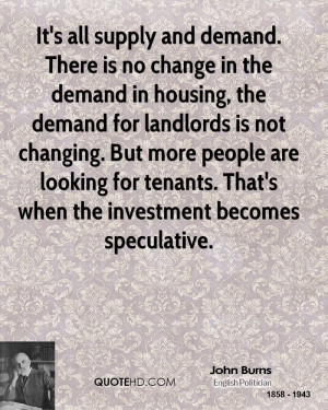 It's all supply and demand. There is no change in the demand in ...