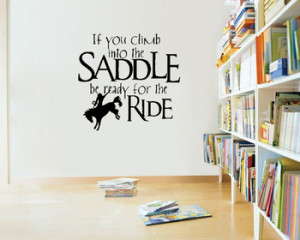 Saddle Up Horse Rider Western Wall Quote Art Decal- Say Quote Word ...
