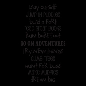 Boys Are Great Play Outside Play Rules Wall Decal