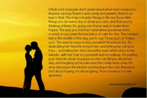 True romance is the gestures