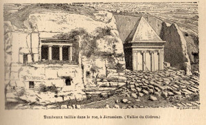 Artist's Depiction of Tombs in the rock at Jerusalem