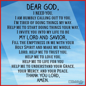 Dear God: I Need You - Inspirations