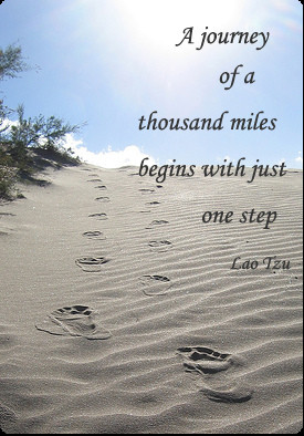 journey of a thousand miles begins with just one step