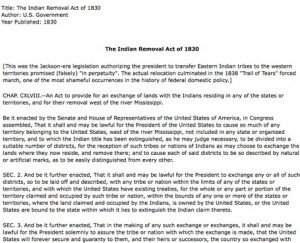 andrew jackson quotes indian removal act