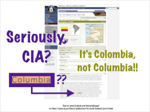 It's Colombia!