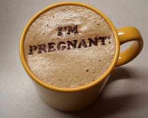 Pregnant Coffee Stencil