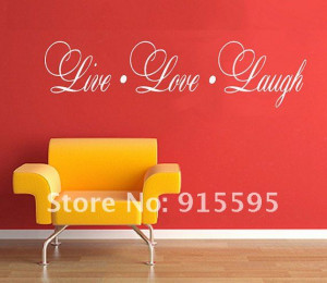 ... Vinyl Wall Sticker Mural Decal Art - Live Love Laugh English Quote