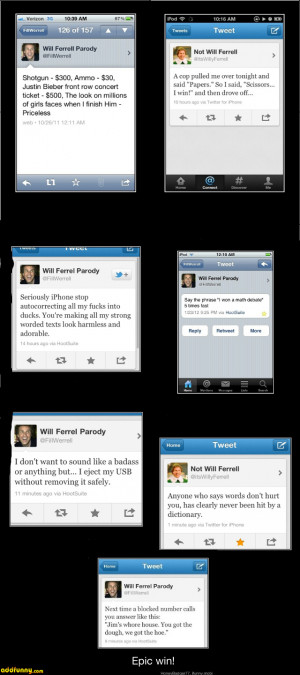 Will Ferrel Twitter Quotes...