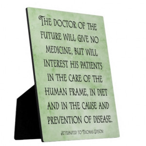 The Doctor of the Future Chiropractic Quote Plaque