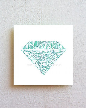 Life Quote Gem Art Poster Emerald or Ruby by SimpleSerene, $15.00