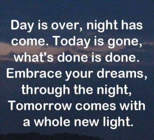 Tomorrow comes with a whole new light!