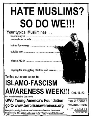 Anti-Muslim Posters at GWU cause Agony, not Satire