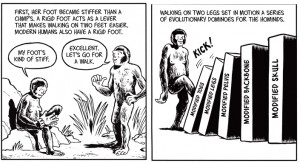 comic stiff foot - domino effect