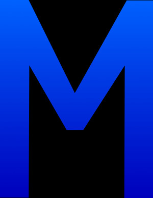 Letter M Blue