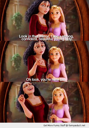 tangled Rapunzel disney beautiful morror movie scene funny pics ...