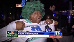 Eagles Fan is Really Excited the Eagles Beat the Cowboys