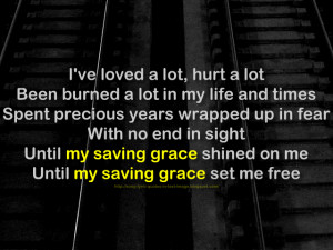 My Saving Grace - Mariah Carey Song Lyric Quote in Text Image