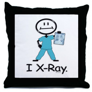 Stick Figure More Fun Stuff > BusyBodies X-Ray Tech Throw Pillow