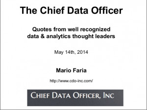 The Chief Data Officer - quotes from data & analytics thought leaders