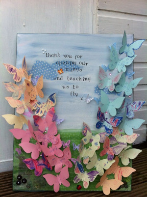 ... butterflies on with some other embellishments. The teacher loved it