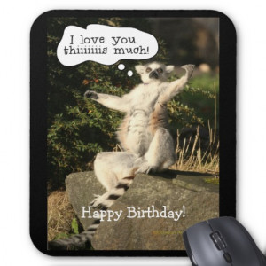 Funny Lemur I Love You Much Customisable Template