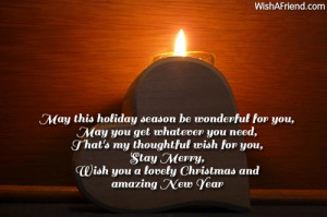 May this holiday season be wonderful for you,