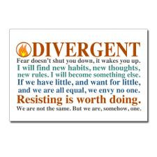 Divergent Quotes Postcards (Package Of 8) Postcard for