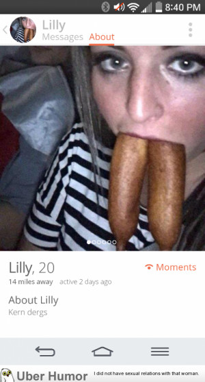 My roommate matched with this chick on tinder