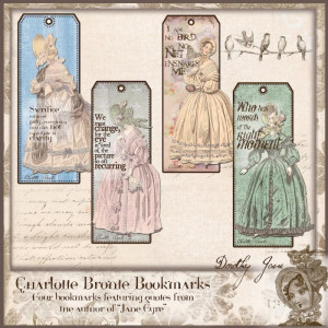 ... Bookmarks, Jane Eyre Bookmarks, Gifts for her, Charlotte Bronte Quotes