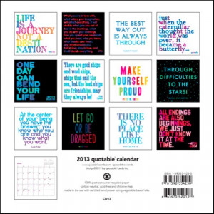 Color Quotes – 2013 Mini Calendar