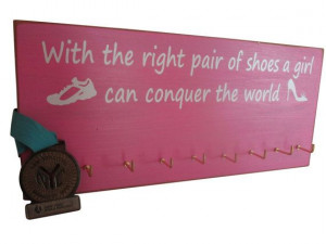 inspirational quotes on medals display rack for women