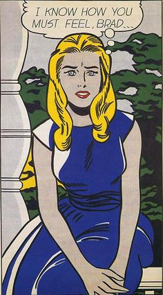 Roy Lichtenstein 1963 - I KNOW, BRAD... - Oil on canvas (168 x 96 cm ...