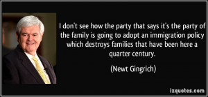 see how the party that says it's the party of the family is going ...