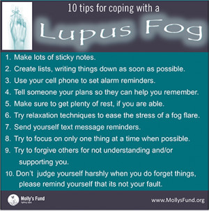 What can I do to cope with a lupus brain fog?