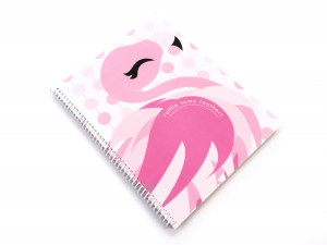 ... FEATHER LUSTRE / Feather Lustre Flamingo Quote Glossy Spiral Notebook