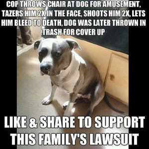 Message Asks Users to Support Lawsuit About Dog Shot By Police