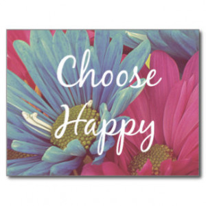 Inspirational Choose Happy Quote Affirmation Postcard