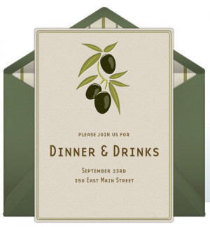 dinner party invitation design details and wording of the invitation ...