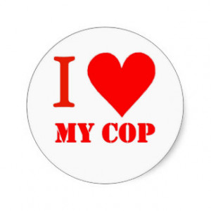 Love My Cop Classic Round Sticker
