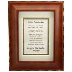 80th Birthday Poem Toast and Photo Frame for 80th Birthday Party