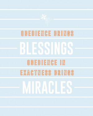 Obedience brings blessings, miracles!
