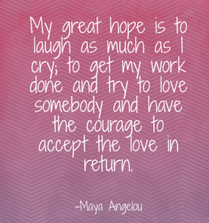 Hope in Love – Inspiring Quotations of Maya Angelou