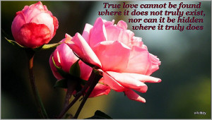 True love cannot be found where it does not truly exist, nor can it be ...